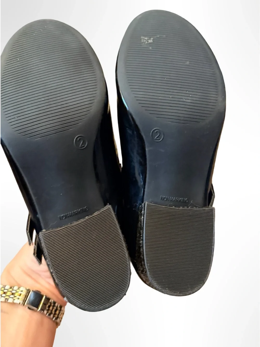 Cat & Jack Girls’ Black Patent Mary Jane Heel Shoes | Size 2